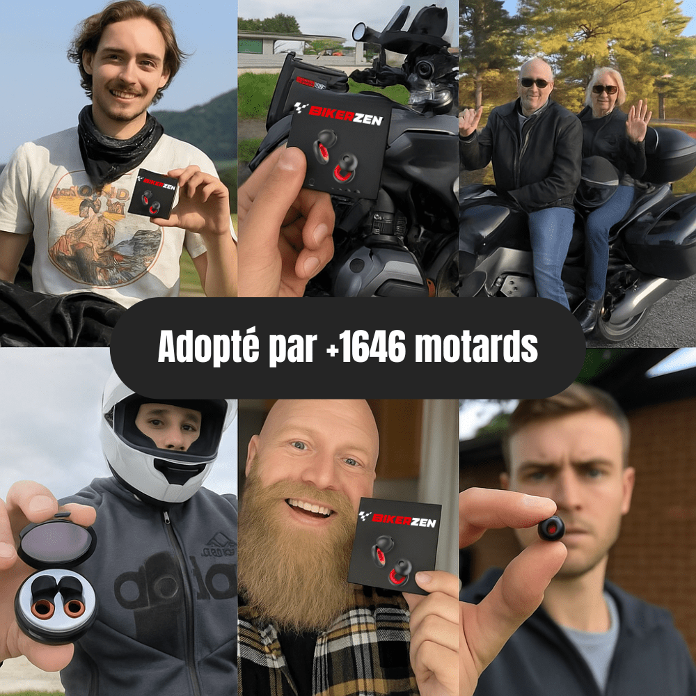Bouchons BikerZen - Fini les bruits de vent en moto - BikerZen