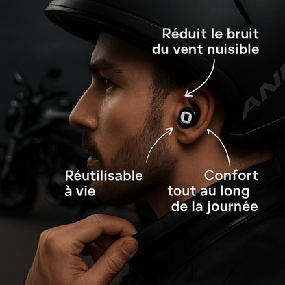Bouchons BikerZen - Fini les bruits de vent en moto - BikerZen