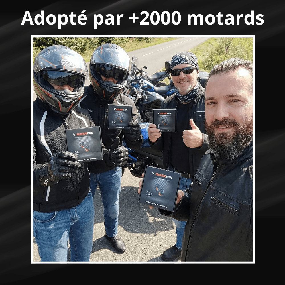 Bouchons BikerZen - Fini les bruits de vent en moto - BikerZen